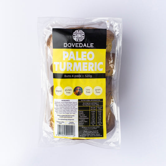 Gluten Free Paleo Turmeric Buns 4 Pack